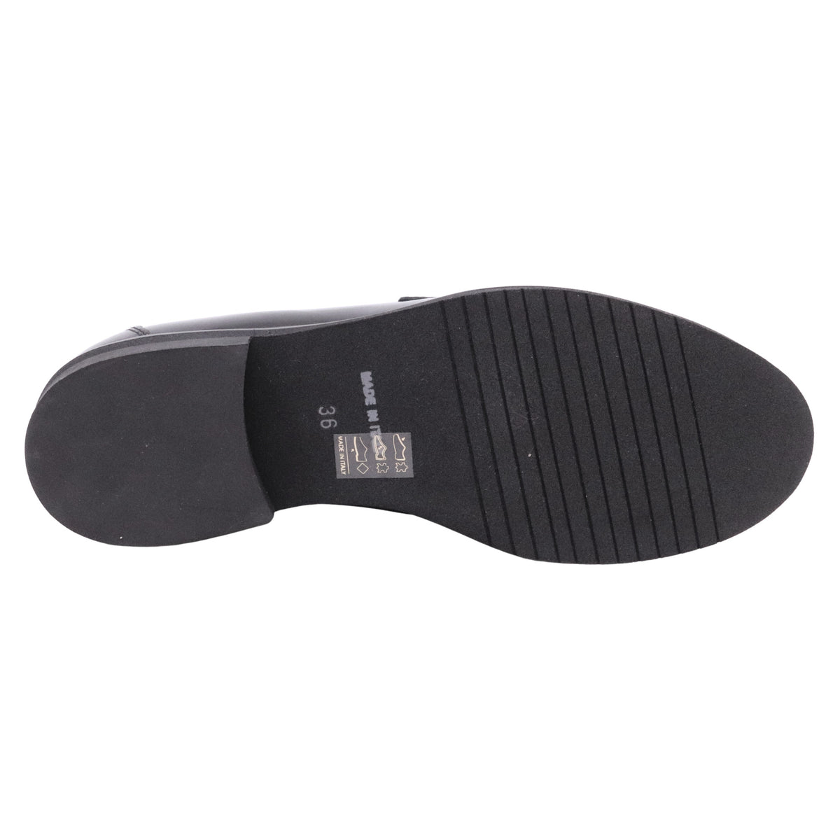 Ranyé 250 Abrasivato Nero mocassino donna in pelle spazzolata nera Made in Italy