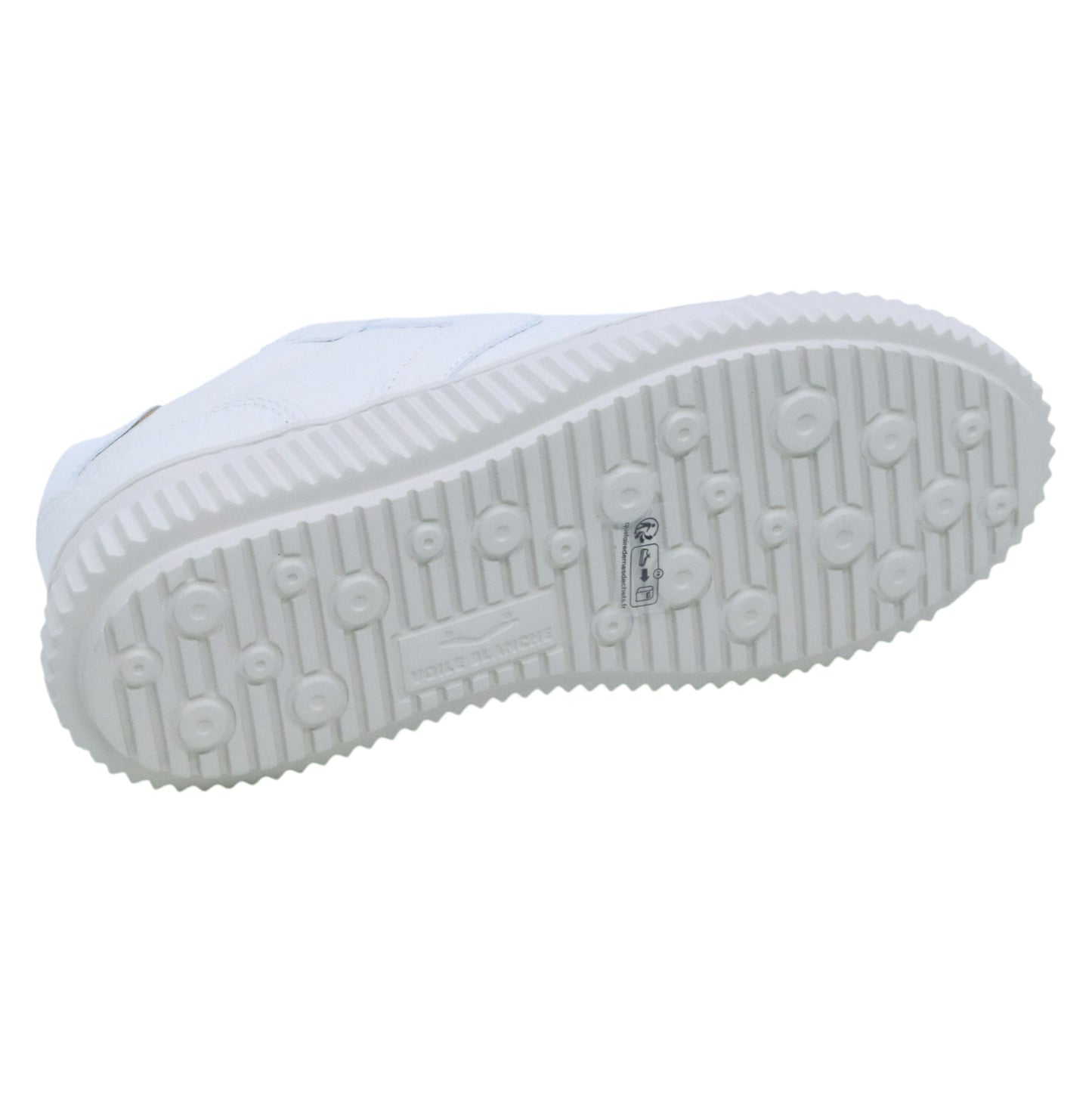 Voile Blanche Lipari Sneaker donna in pelle bianca bottolata