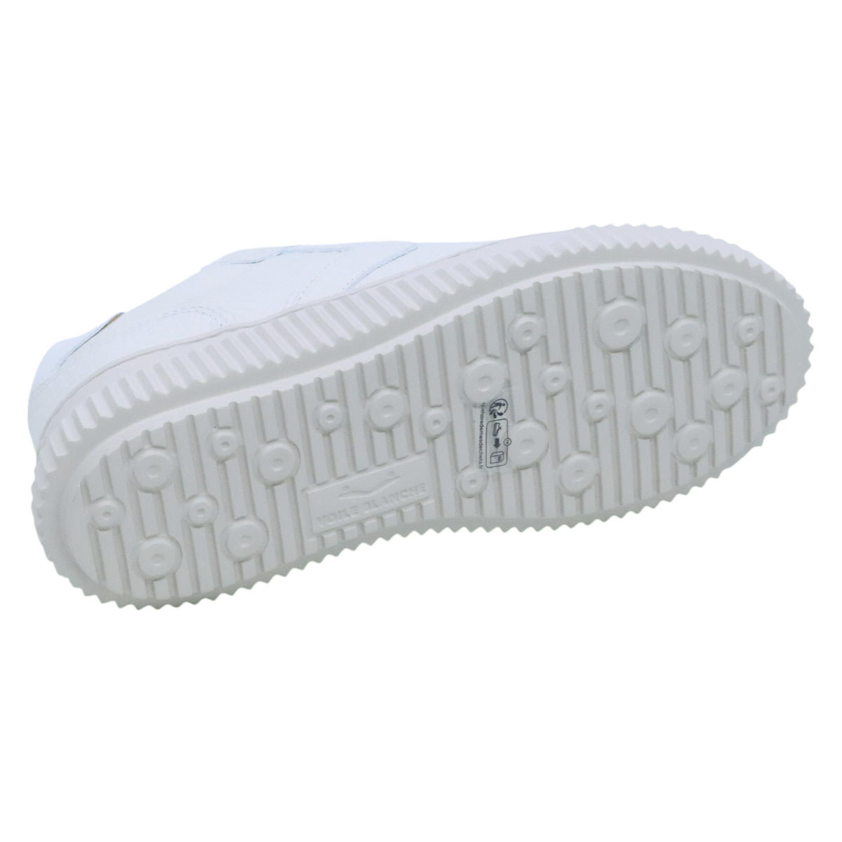 Voile Blanche Lipari Sneaker donna in pelle bianca bottolata