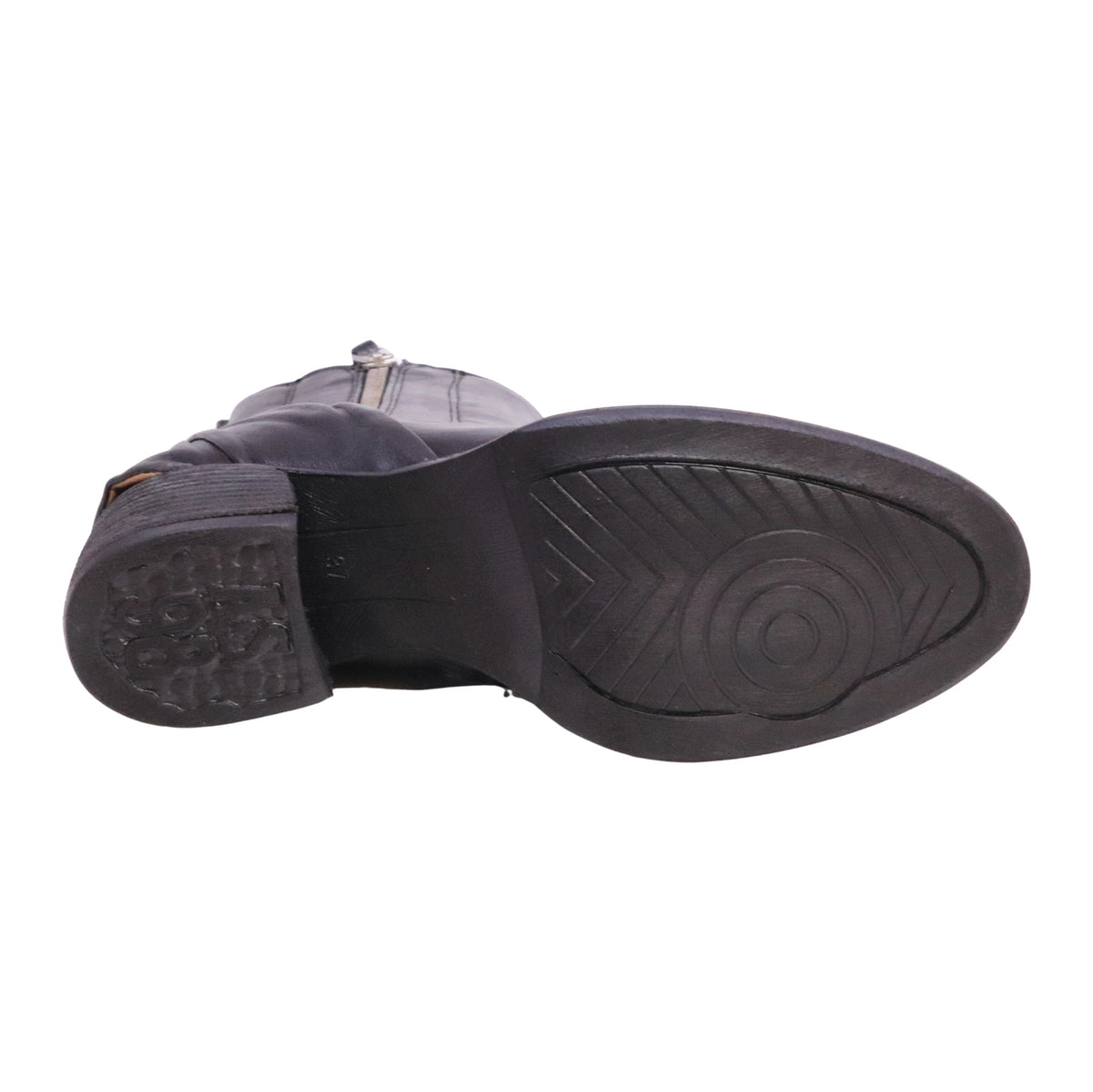 A.S.98 Lark C45201 Nero stivaletto donna in pelle nera con tacco