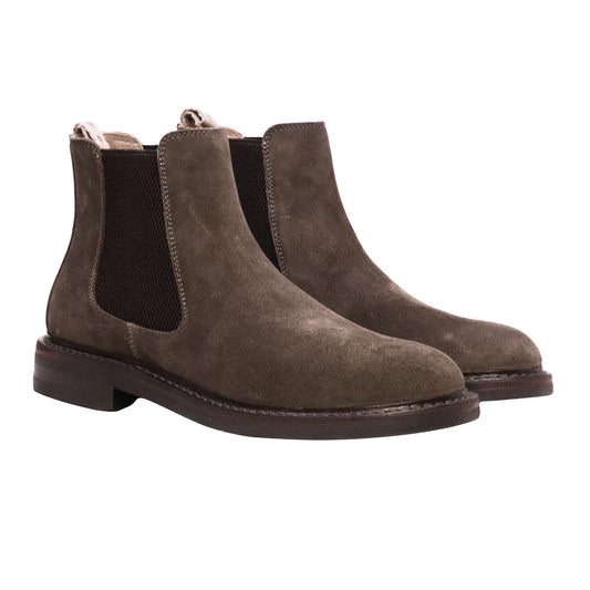 Astorflex Kudoflex 648 stivaletto Chelsea uomo in camoscio Fumo Made in Italy