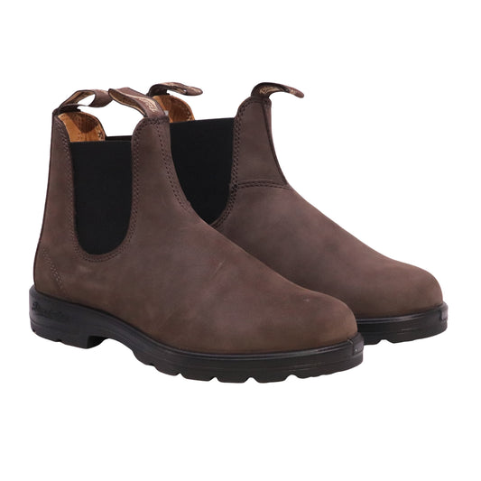 Blundstone 2345 Brown & Black stivaletto Chelsea unisex in nabuk marrone