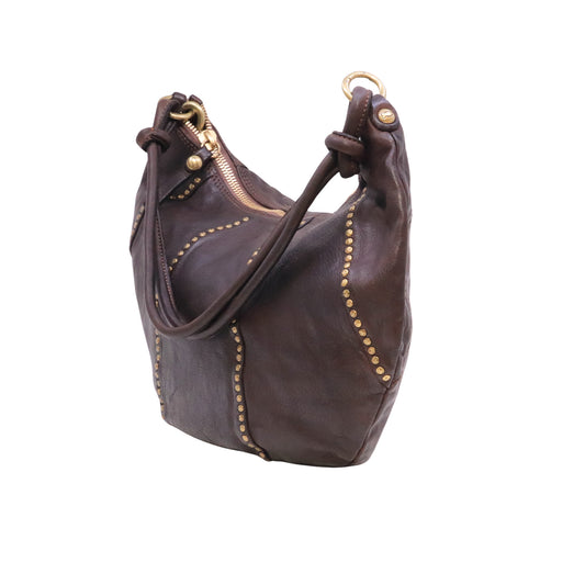 Campomaggi Sole C045930 borsa monospalla grande donna in pelle testa di moro