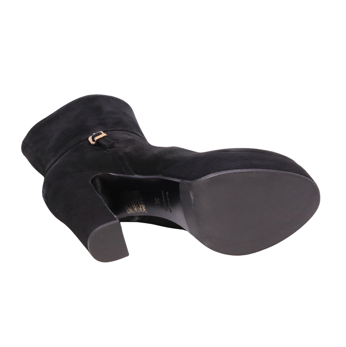 Chantal 3309 Crosta Nero stivaletto platform donna in camoscio nero