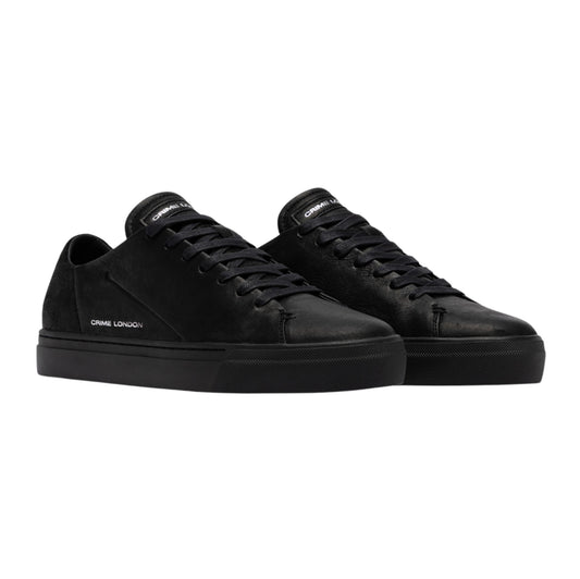 Crime London Amuse Obsidian Black 10806 sneaker uomo in camoscio nero