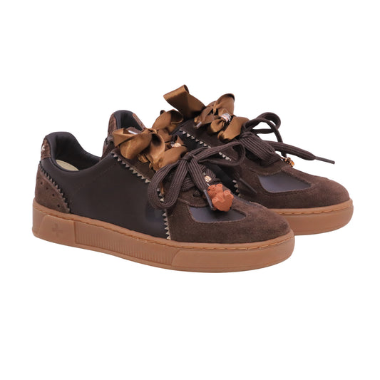 GIO+ BLUE 1048 Combi Brown sneaker donna in pelle e camoscio marrone