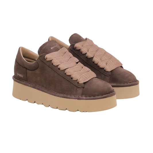 Panchic P003 Muse P003W019-0247D007 scarpa donna in nabuk caffè con platform