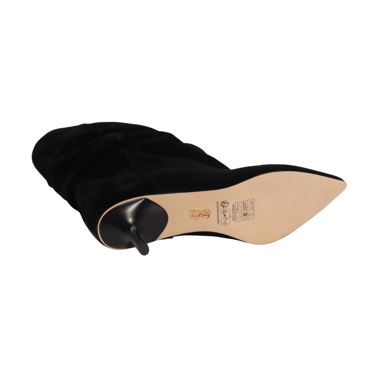 Steve Madden Flux stivaletto tronchetto donna in camoscio nero con tacco 5 cm<BR/>