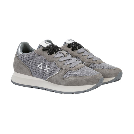 SUN68 Ally Glitter Z46204-34 sneaker donna in camoscio e lurex grigio medio