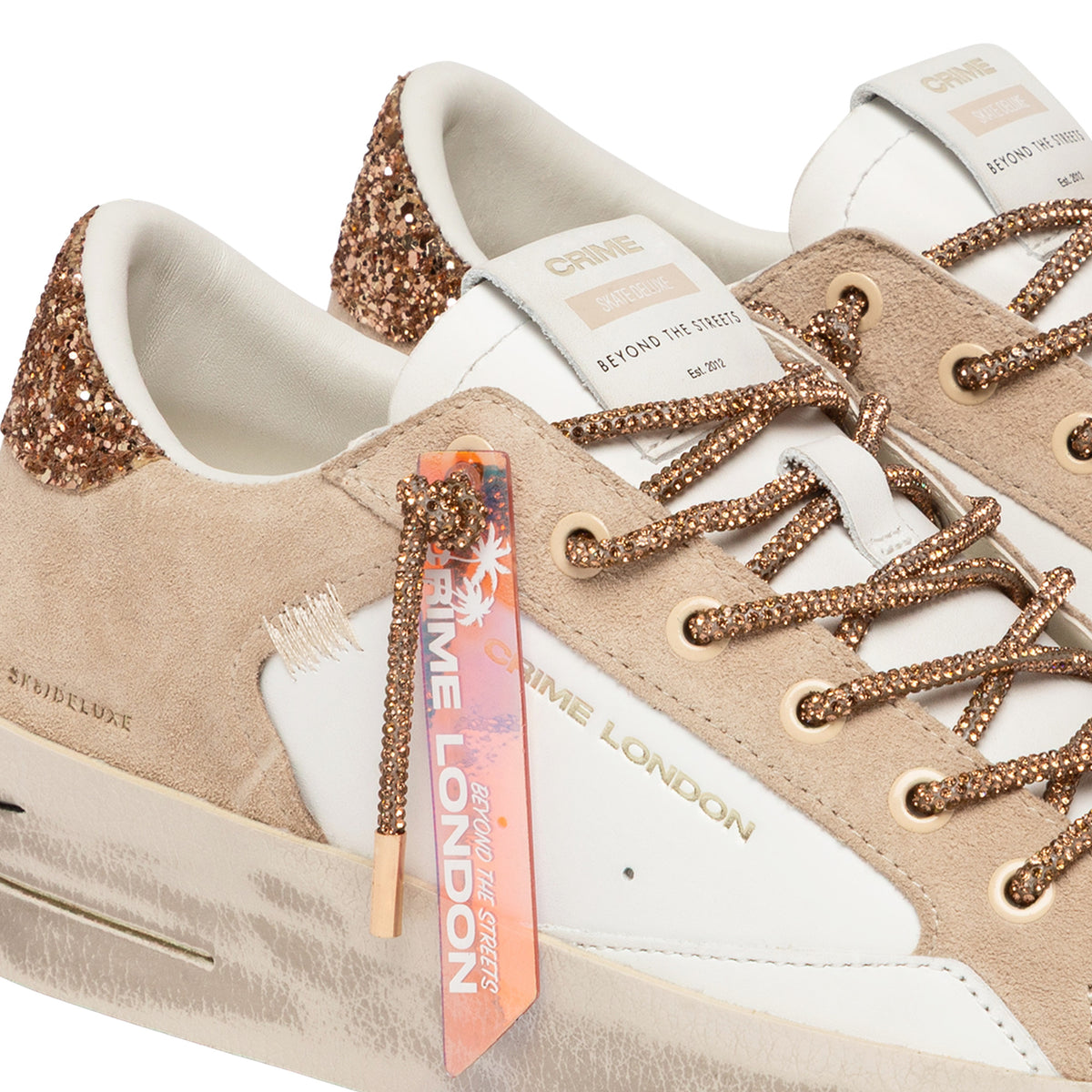 Crime London Skate Wedge Champagne Dust 29154 sneaker donna