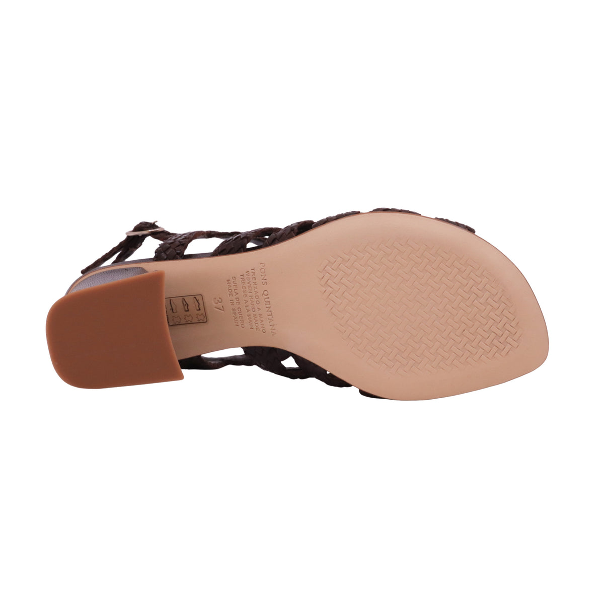 Pons Quintana Turin Wet Salinas 12042 sandalo donna in pelle intrecciata marrone