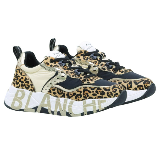 Voile Blanche Club 105 Sneaker donna in cavallino leopard