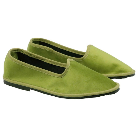 Scarpa Friulana donna Jaffè 125 in velluto verde acido