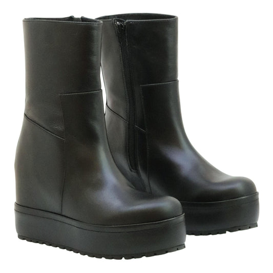 Stivaletto con zeppa Paloma Barceló Disa in pelle nera