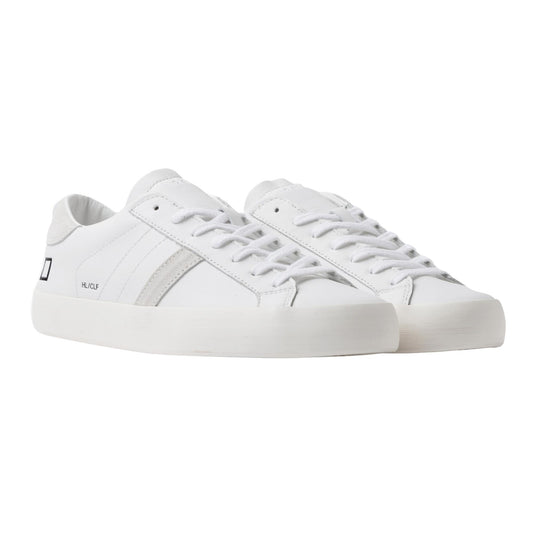 D.A.T.E. Hill Low Calf HL-CA-WH sneaker uomo in pelle bianca