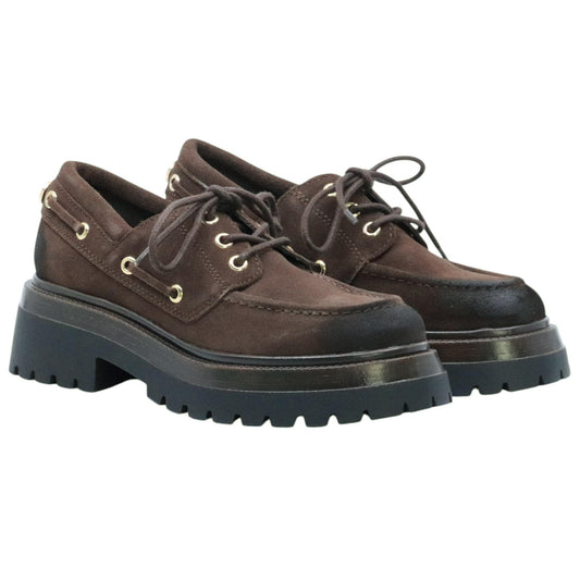 Steve Madden Detroit mocassini in suede marrone scuro