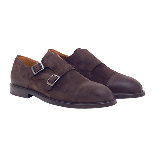 Ducanero 2980 Water scarpa doppia fibbia uomo in camoscio testa di moro