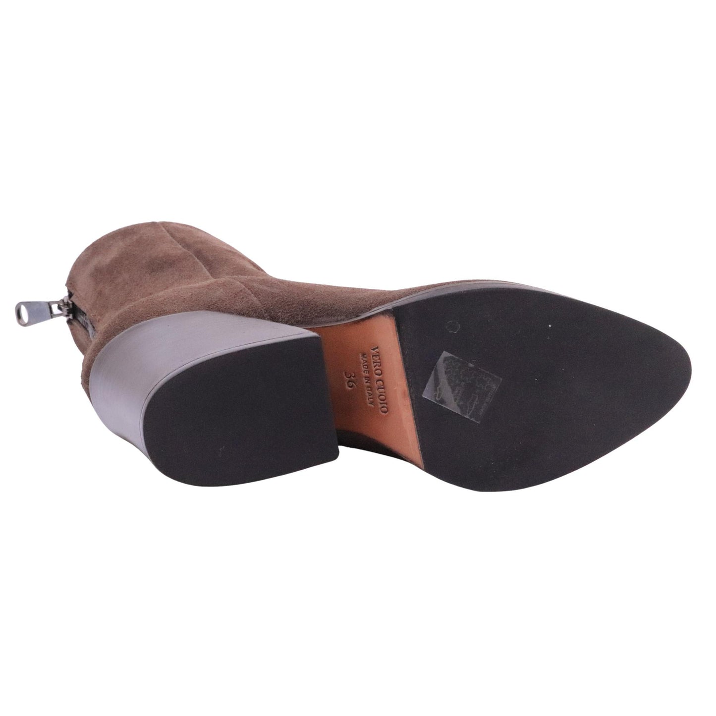 Curiositè 1636 stivaletto donna pelle scamosciata caffè