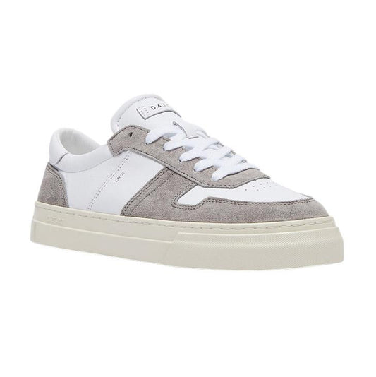DATE Studio Bicolor White Gray SD BC WY sneaker uomo in pelle bianca