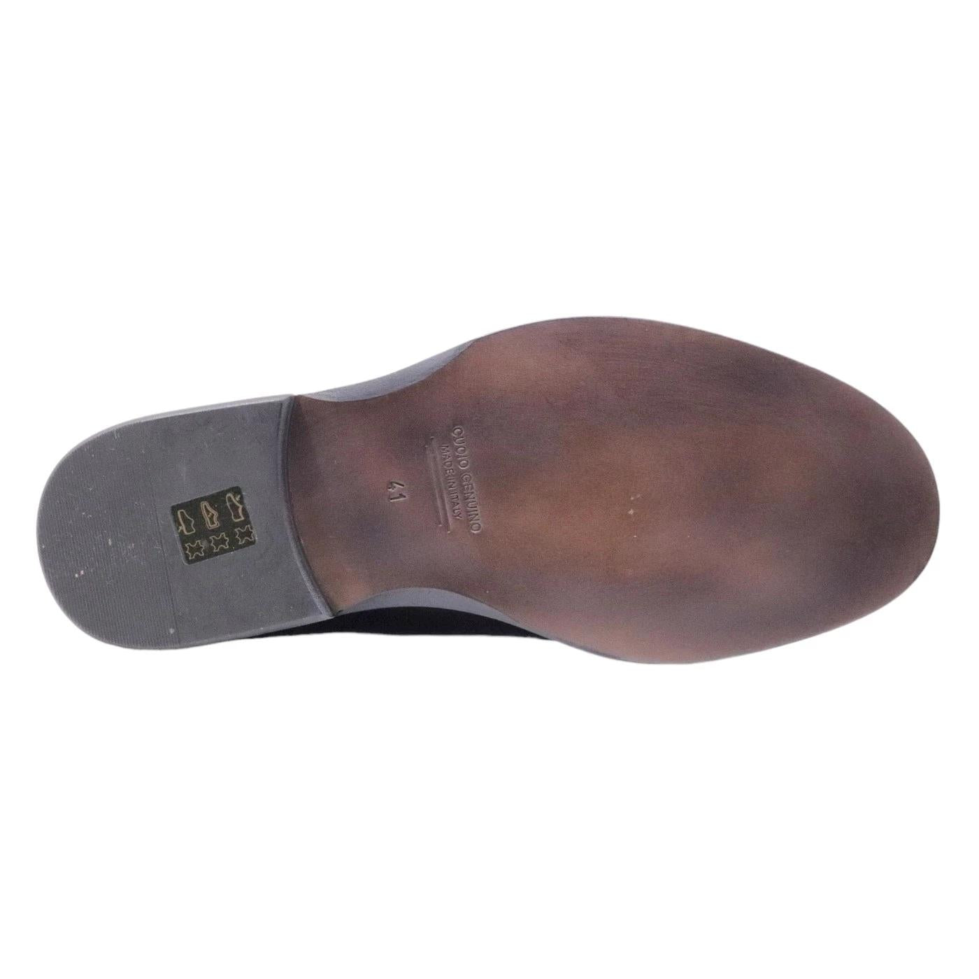 Scarpa Derby da uomo di Seboy's 3810 in pelle bordeaux spazzolata