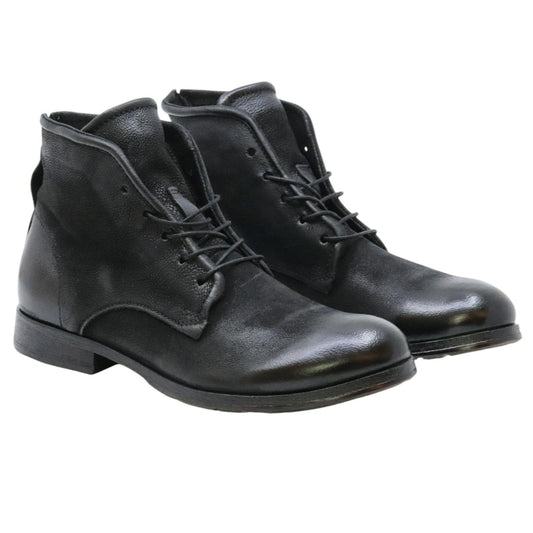 Stivaletto uomo A.S. 98 401201 in pelle nera martellata