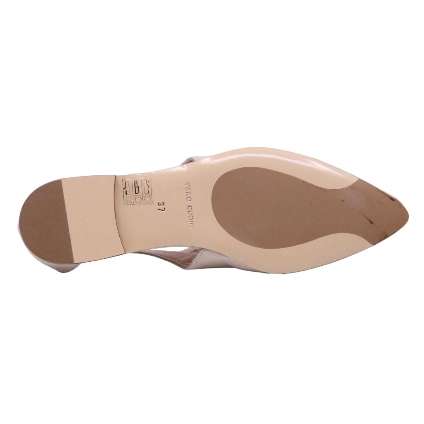 Ballerina donna Triver Flight realizzato in morbida pelle di colore beige
