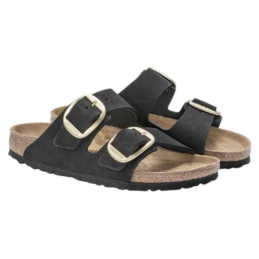 Birkenstock Arizona Big Buckle doppia fibbia nubuk nero