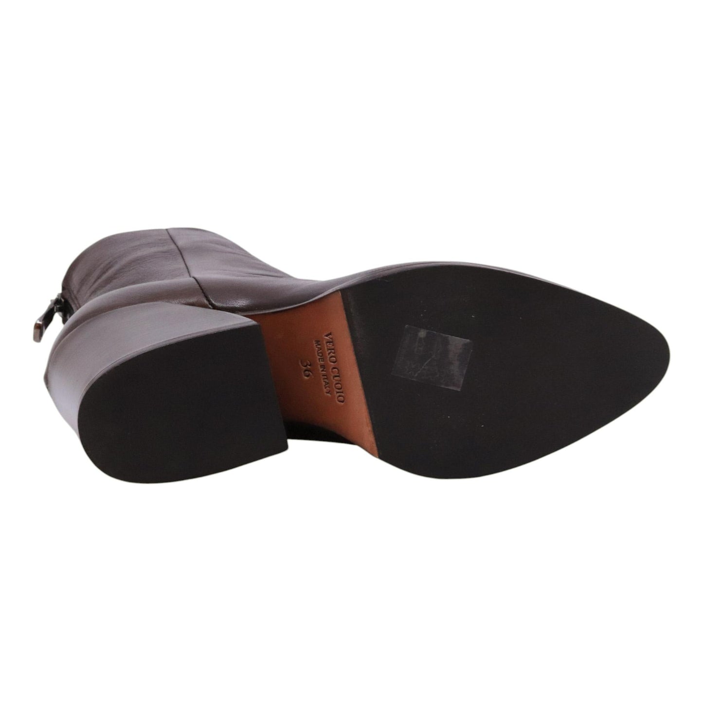 Curiositè 1636 stivaletto donna pelle marrone testa di moro