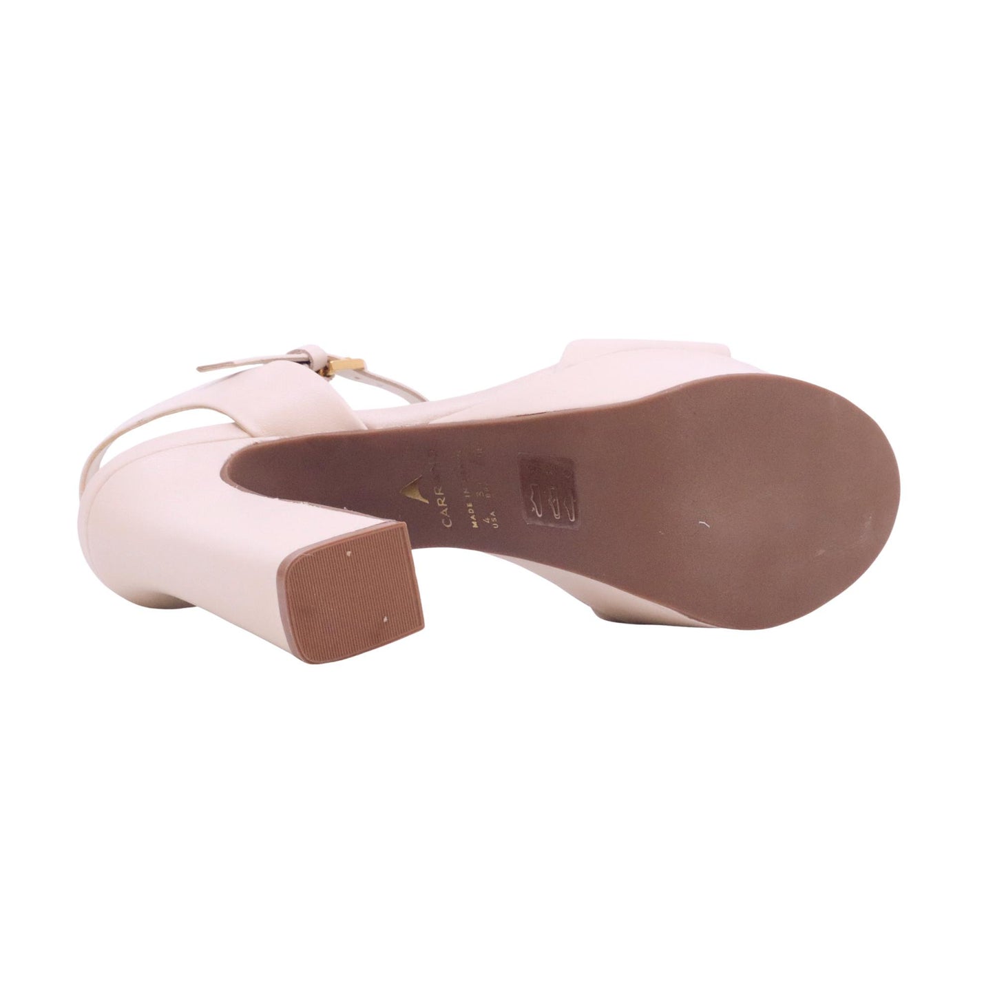 Carrano 172035 sandalo con tacco e plateau donna in pelle bianco latte