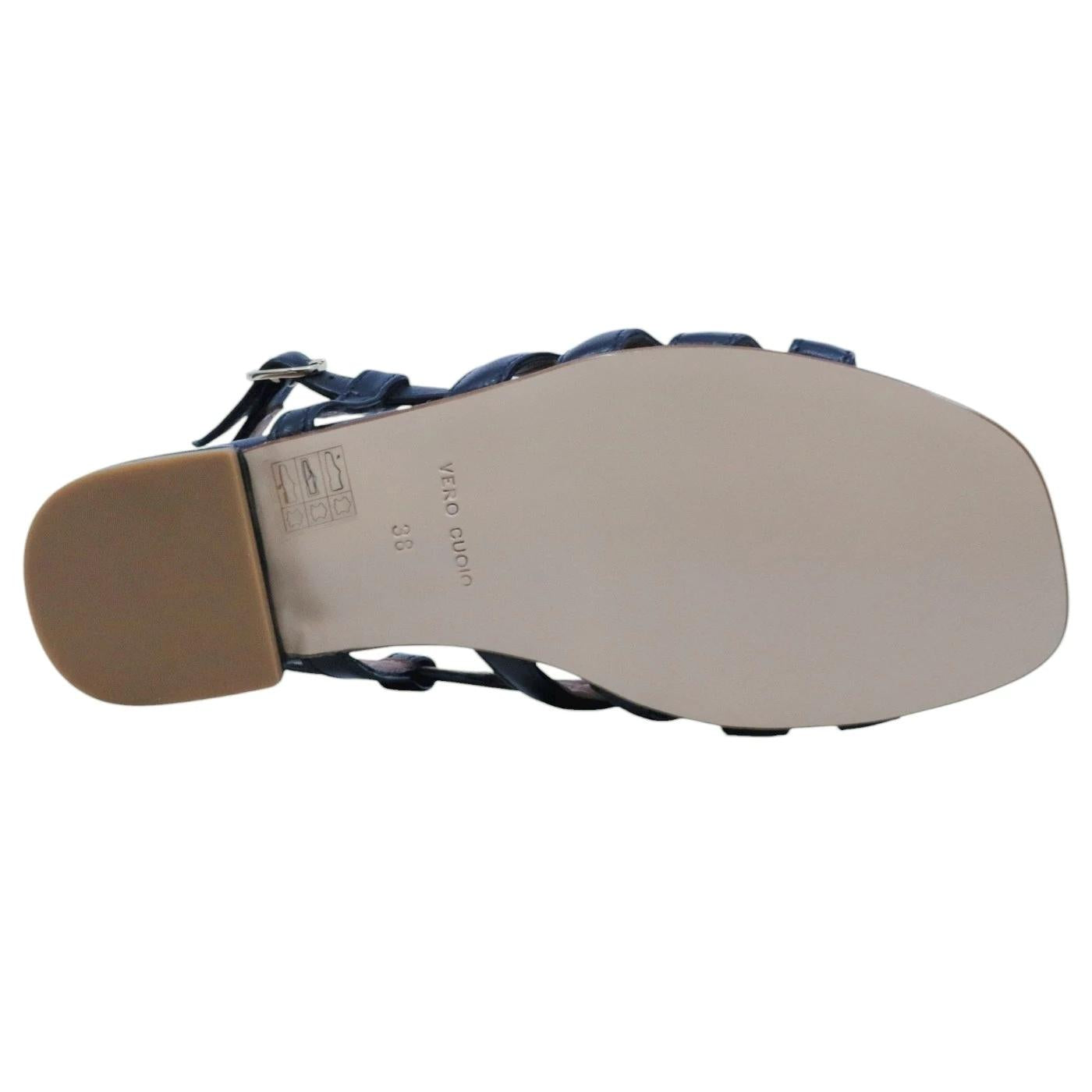 Sandalo donna Triver Flight 566 in pelle nera