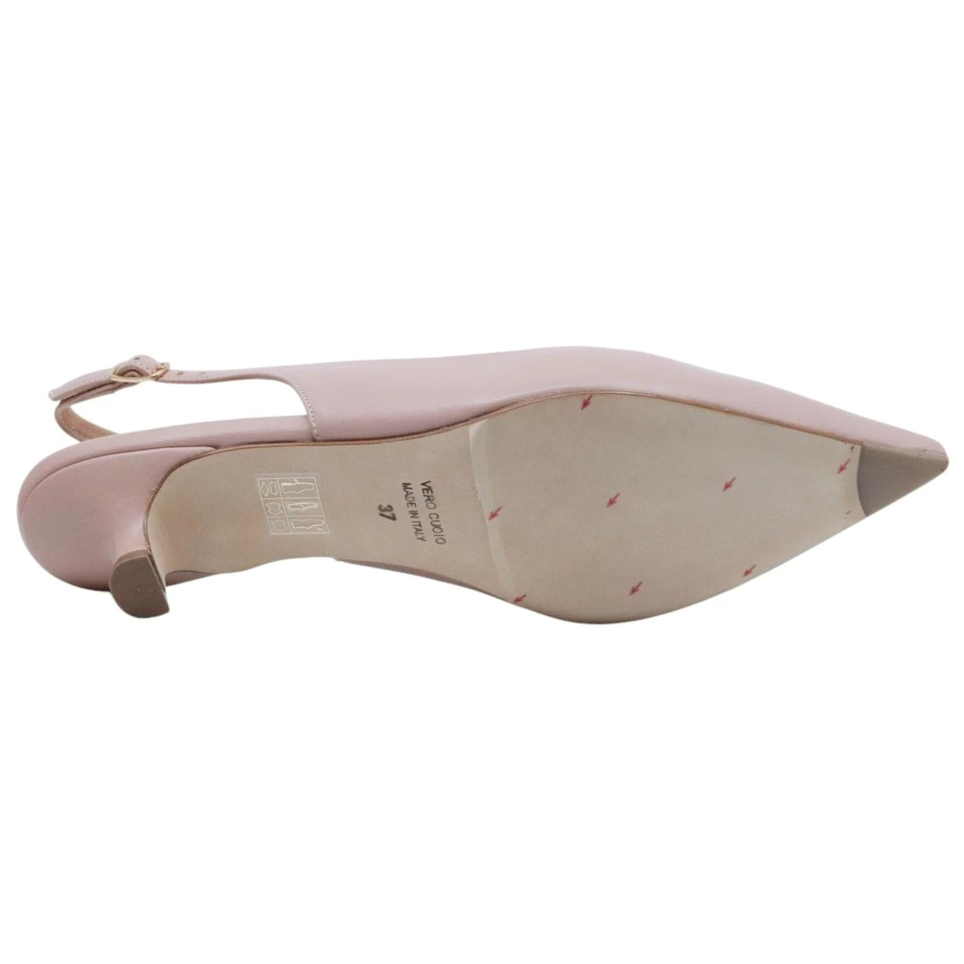 The Seller 1013 slingback donna in pelle nappa contour con tacco elegante da cerimonia Made in Italy