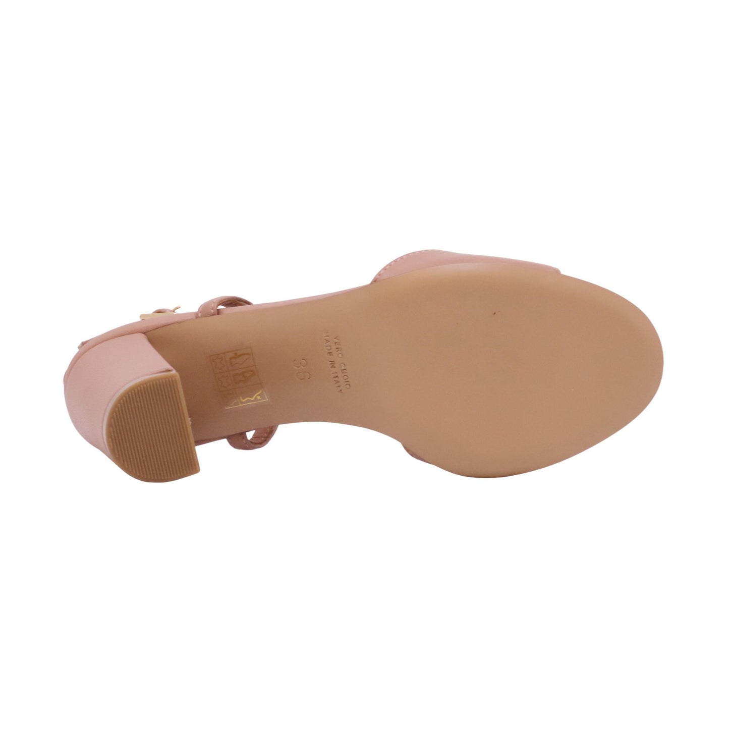 Via Roma 15 4660 sandalo donna in pelle nappa carne con cinturino