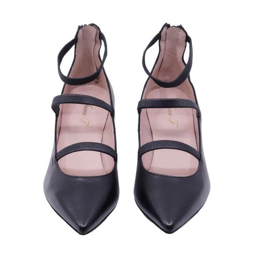 Décolleté donna Anna F 1656 in elegante pelle di colore nera