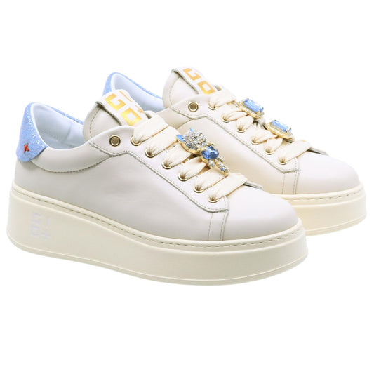 Sneaker donna Gio+ PIA312A in pelle beige