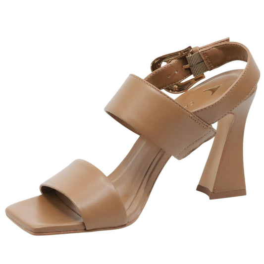 Sandalo con tacco donna Carrano 467034 in pelle marrone miele
