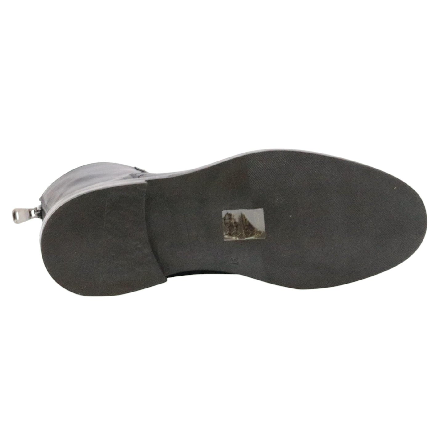 Curiositè 2629 stivaletto donna in pelle nera con zip posteriore