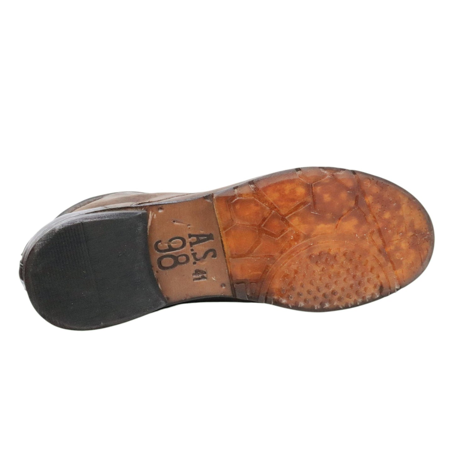 Stivaletto uomo A.S. 98 401201 in pelle marrone martellata