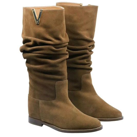 Stivale Via Roma 15 4314 in camoscio marrone mogano