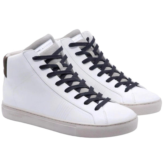 Crime London modello Essential High in morbida pelle bianca