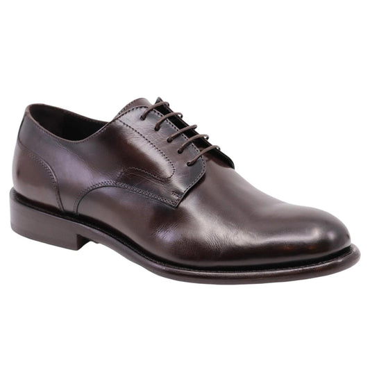 Scarpa Derby uomo Corvari in pelle marrone