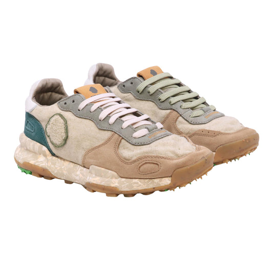 Satorisan Chacrona Linen Urbanite Green M sneaker uomo in lino e camoscio