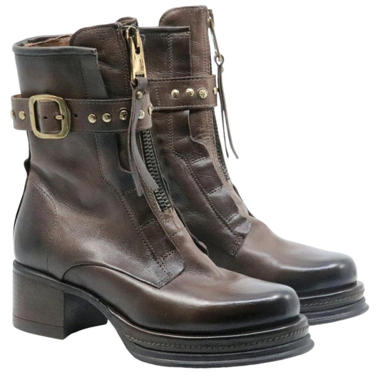 Stivaletto donna AS98 B52213 in pelle marrone