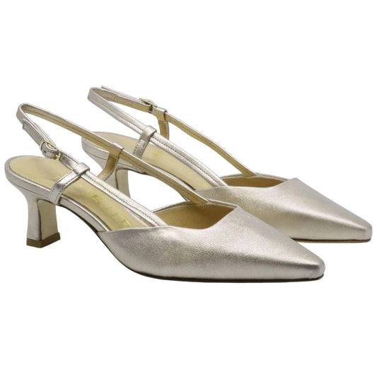 Slingback donna The Seller EN809 in pelle champagne