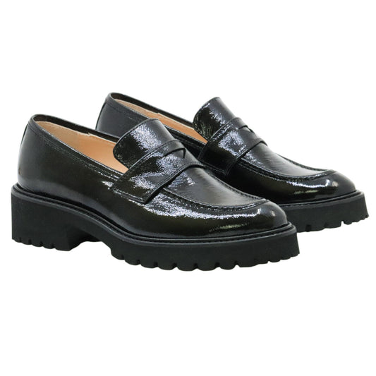 Le Briella Z800 B mocassino donna in pelle naplak nera