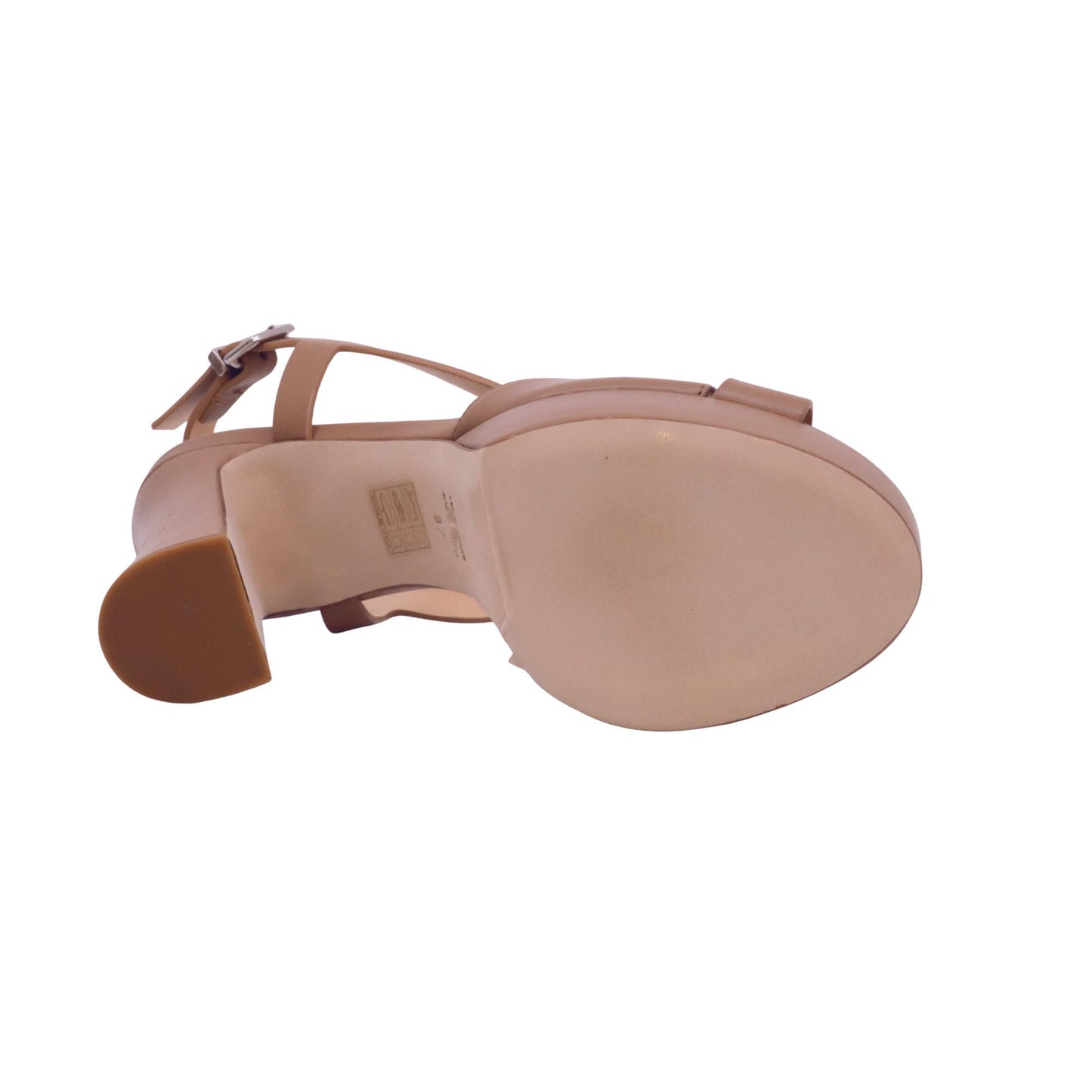 Chantal 3101 Nappa Legno sandalo donna con plateau color cuoio
