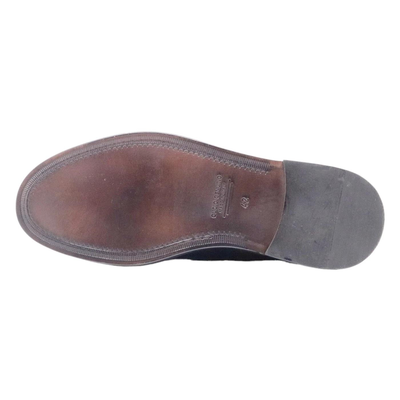 Mocassino uomo Seboy's in morbida pelle di colore testa di moro