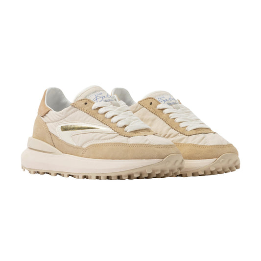 D.A.T.E. Athleta Nylon AT-NY-IV sneaker donna in nylon e suede color ivory