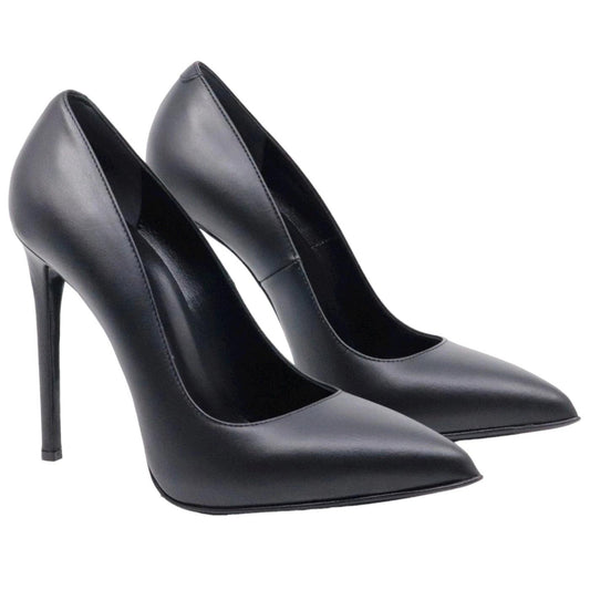 Sergio Levantesi décolleté da donna realizzato in pelle opaca di colore nero