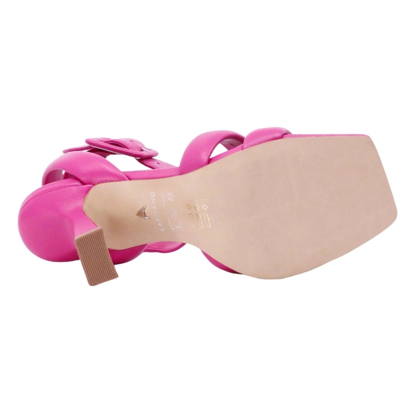 Sandalo donna Carrano 513002 in pelle di colore fuxia