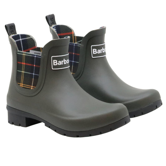 Barbour Kingham LRF0088 wellington donna in gomma verde oliva